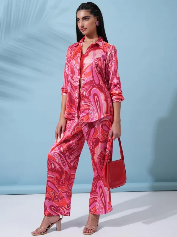  Tokyo Talkies Women Pink Co-Ords