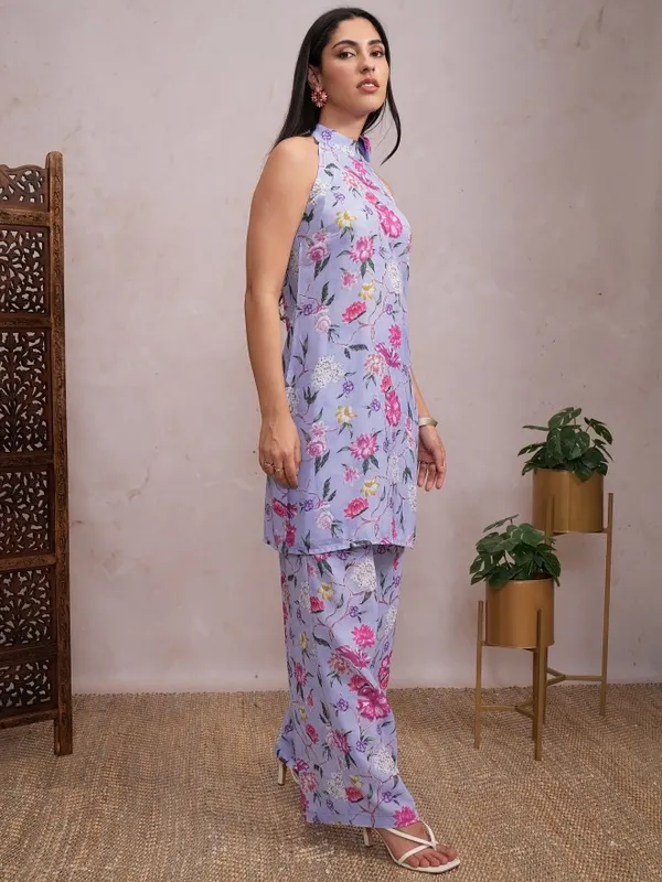 Vishudh Women Lavender Top With Trouser