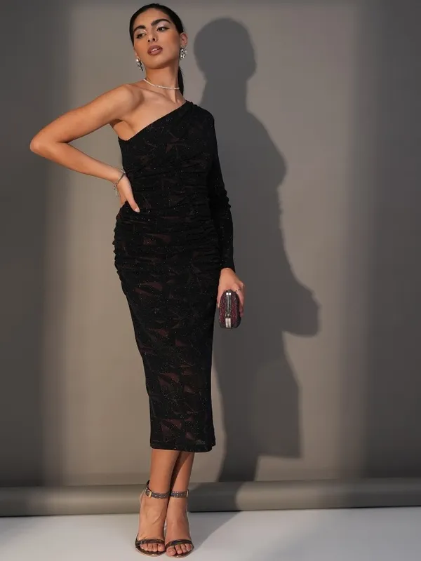  Tokyo Talkies Women Black Printed Bodycon Dresses
