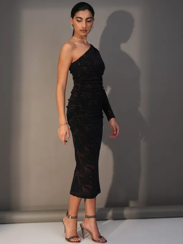  Tokyo Talkies Women Black Printed Bodycon Dresses