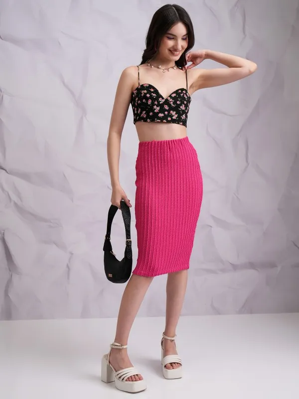  Tokyo Talkies Women Pink Knee Length Skirts
