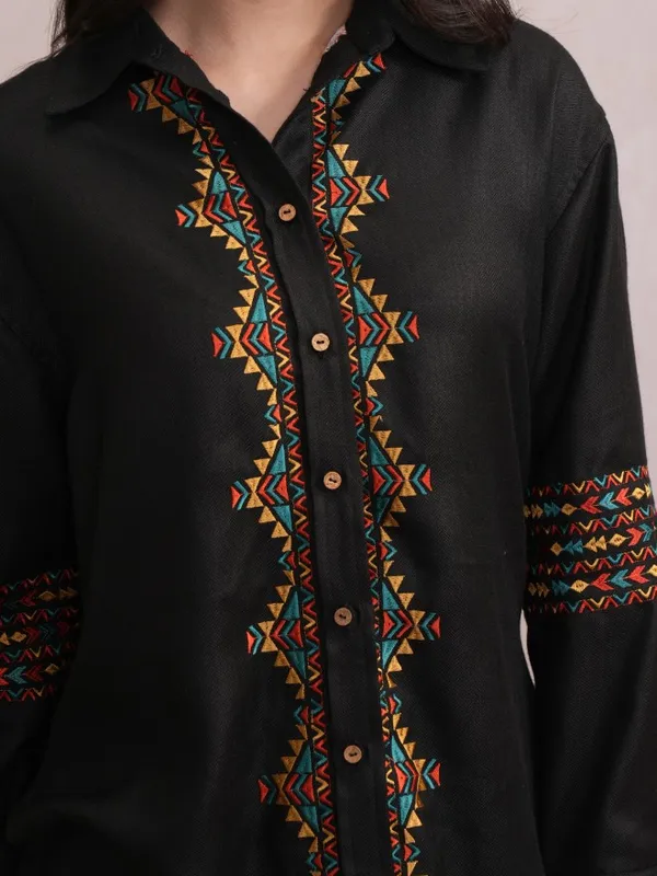 Women Embroidered Casual Shirt
