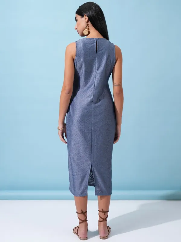 Self Design Sheath Dress