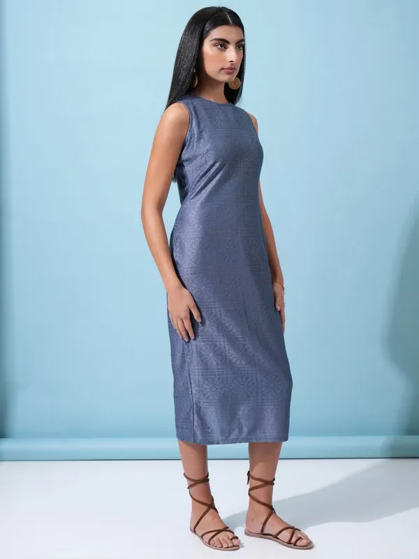 Self Design Sheath Dress