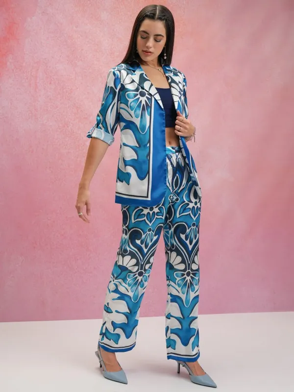  Tokyo Talkies Women Blue Co-Ords