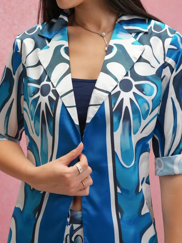  Tokyo Talkies Women Blue Co-Ords