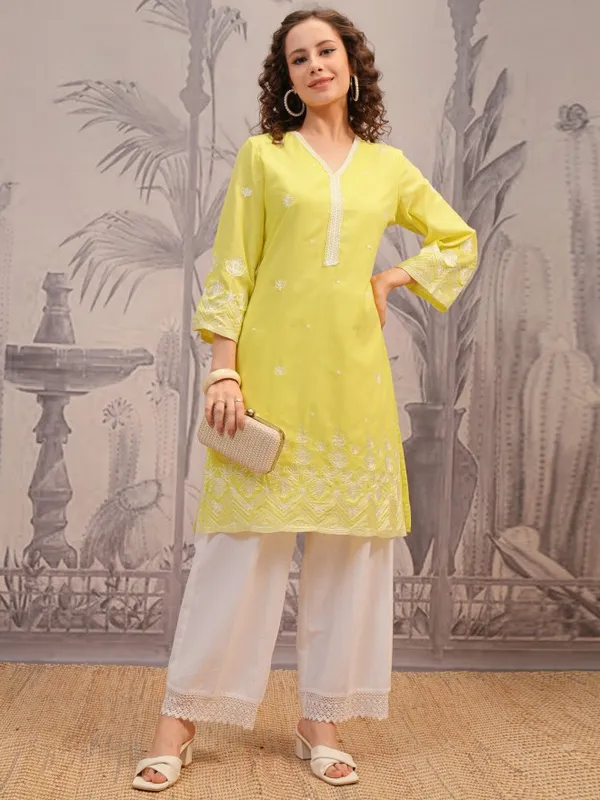 Embroidered Straight Kurta