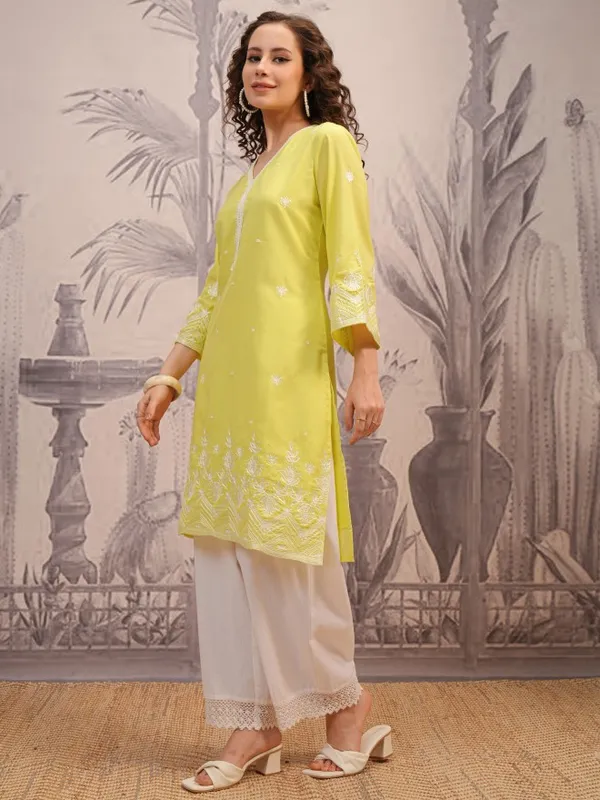 Embroidered Straight Kurta