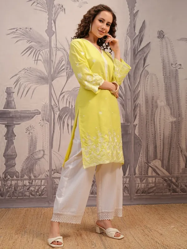 Embroidered Straight Kurta