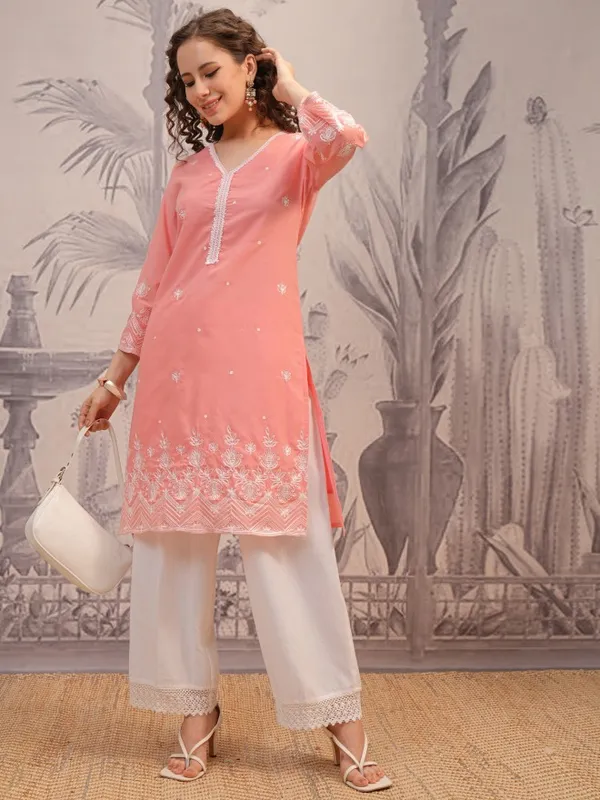 Embroidered Straight Kurta