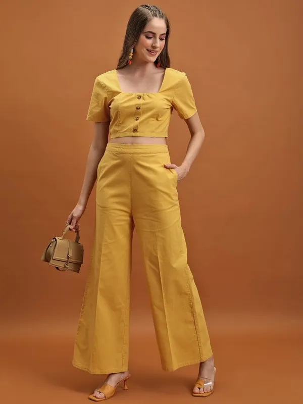  Tokyo Talkies Women Yellow Co-Ords