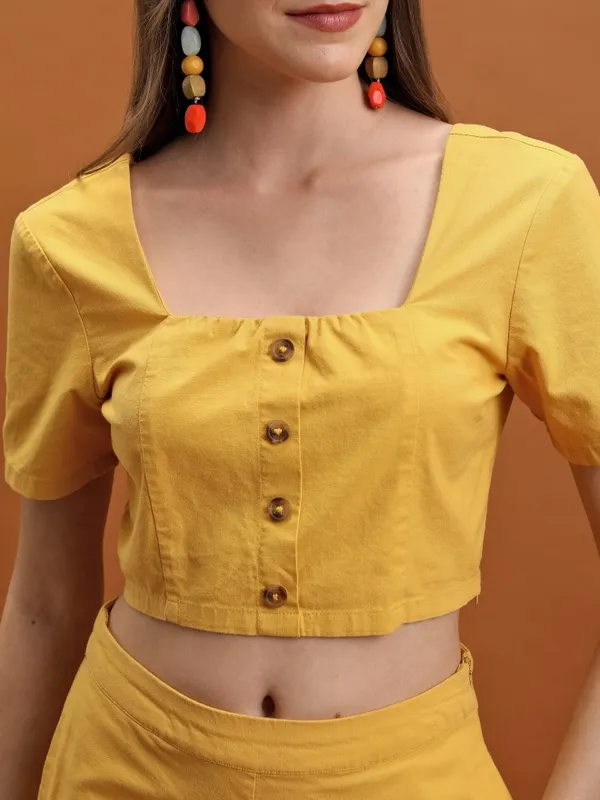  Tokyo Talkies Women Yellow Co-Ords