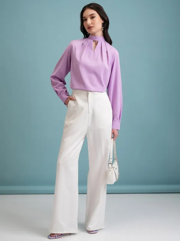 Solid Blouson Top