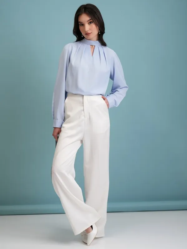 Solid Blouson Top