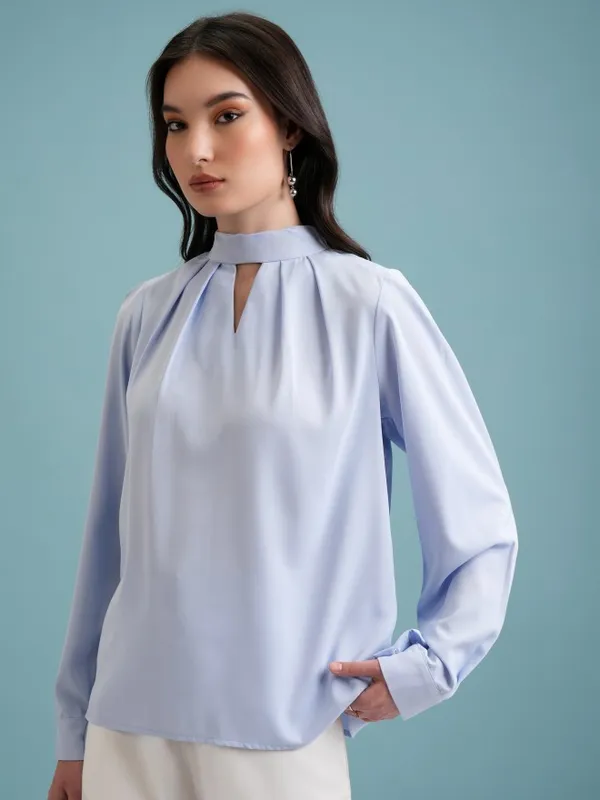 Solid Blouson Top