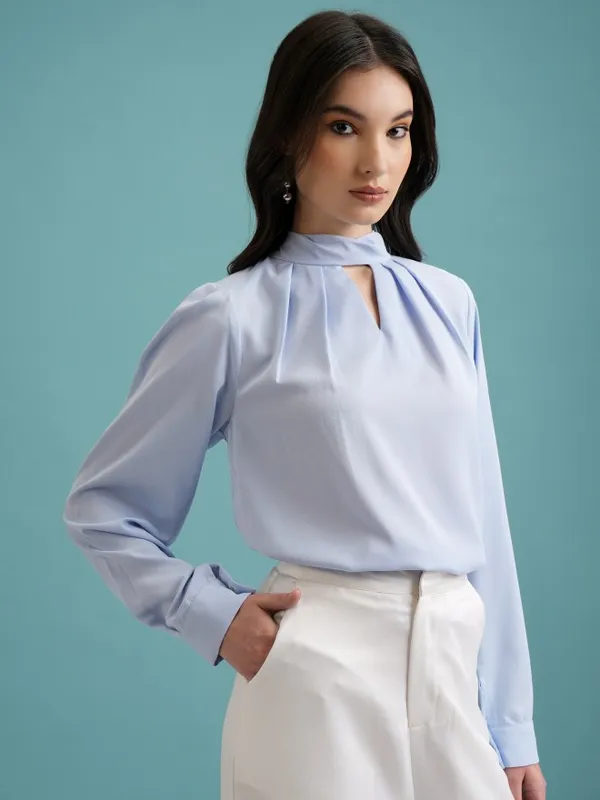 Solid Blouson Top