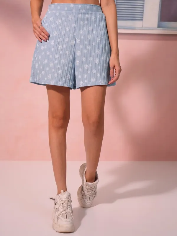 Tokyo Talkies Women Blue Top With Trouser Co-Ords