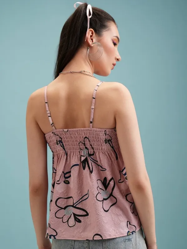 Printed Peplum Top