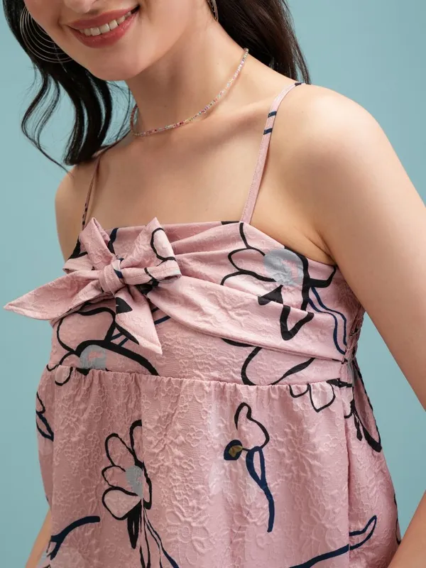 Printed Peplum Top