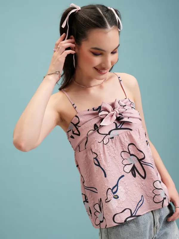 Printed Peplum Top