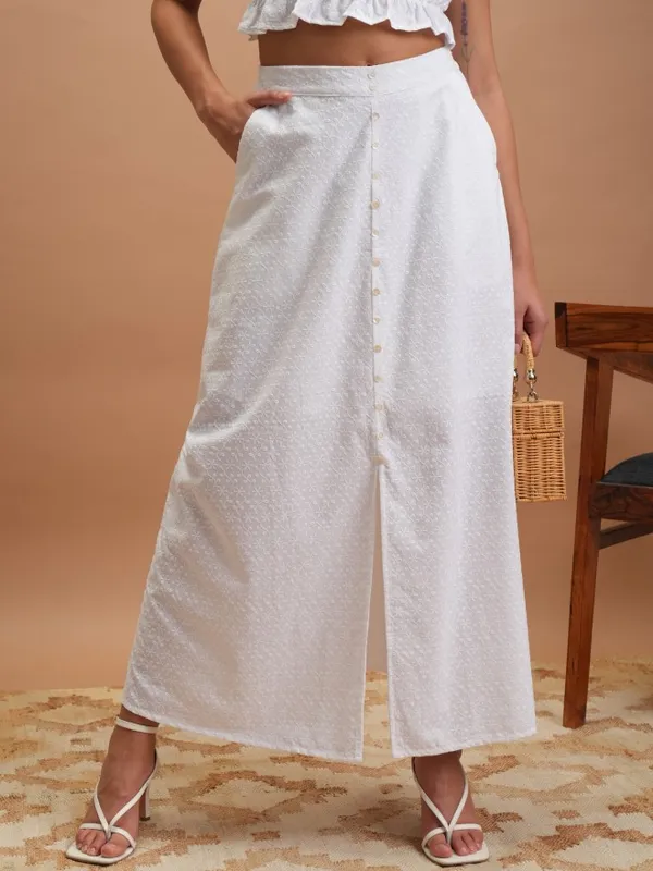  Vishudh Women White Midi Skirts