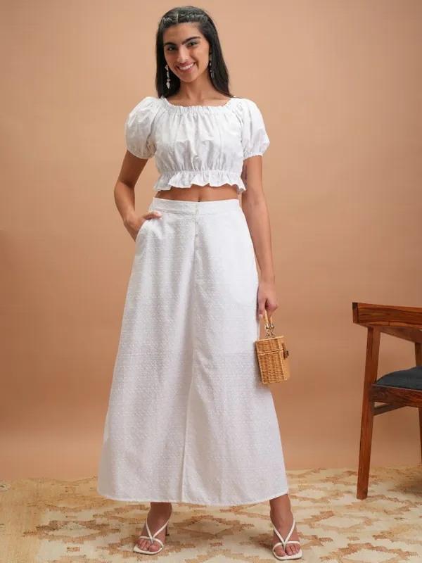  Vishudh Women White Midi Skirts