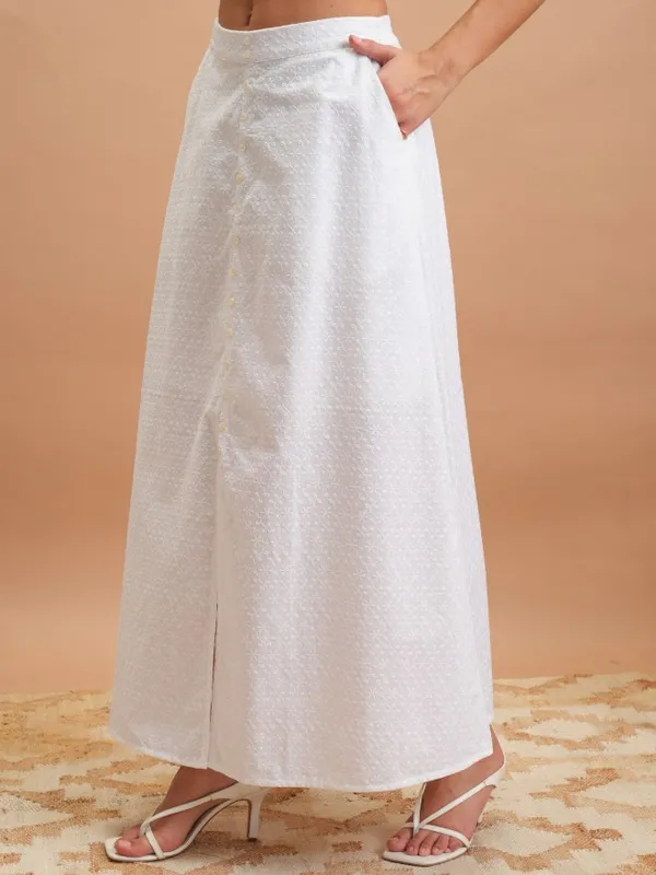  Vishudh Women White Midi Skirts