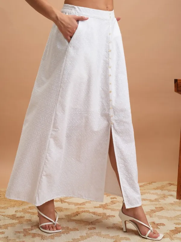  Vishudh Women White Midi Skirts