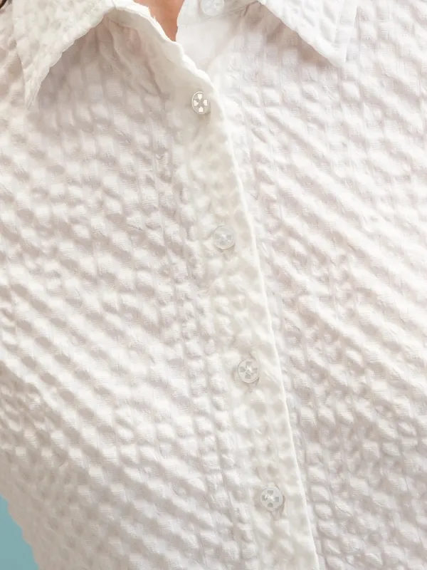 Self Design Shirt Style Top