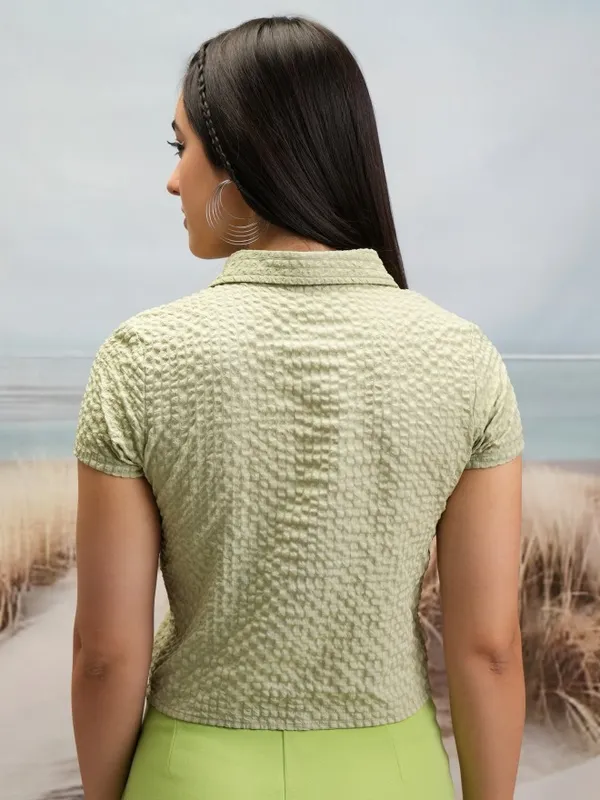 Self Design Shirt Style Top