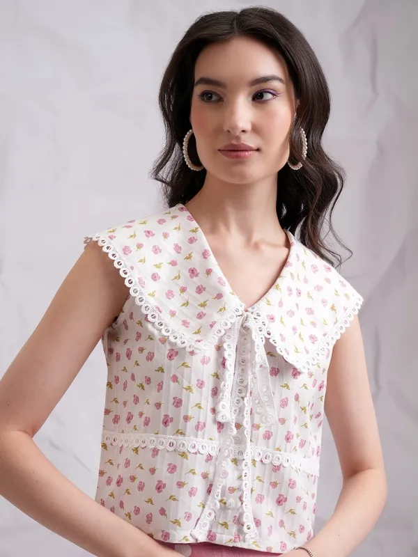 Tokyo Talkies Women Pink Top With Trouser Co-Ords