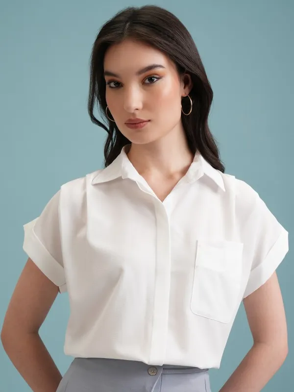 Women Self Design Casual Shirt