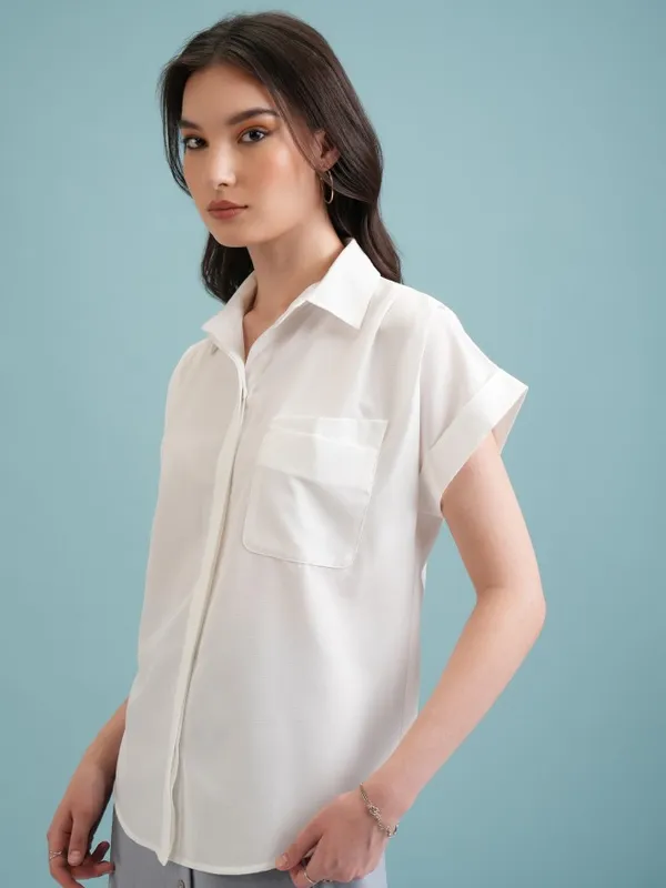 Women Self Design Casual Shirt