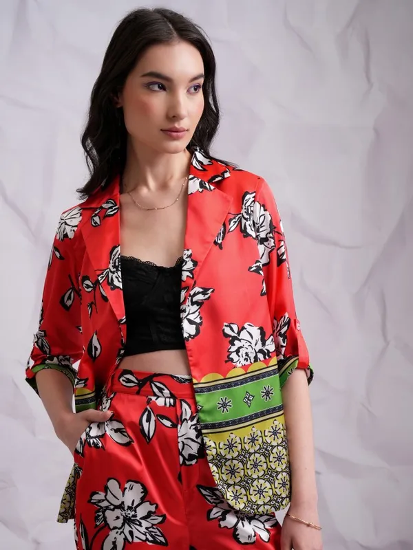  Tokyo Talkies Women Red Co-Ords