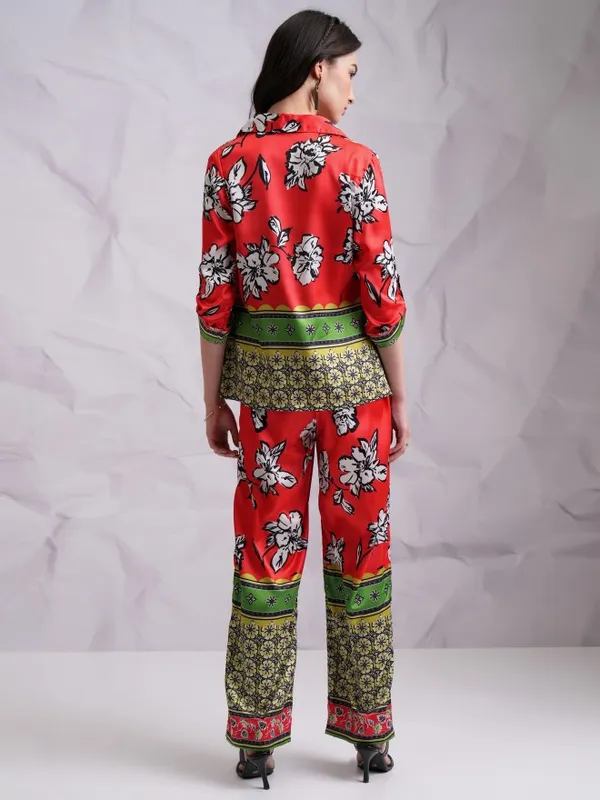  Tokyo Talkies Women Red Co-Ords