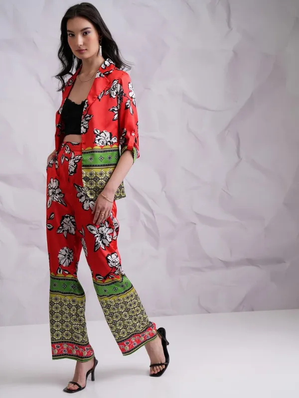  Tokyo Talkies Women Red Co-Ords