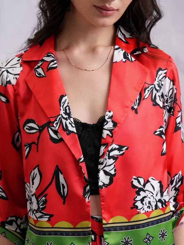  Tokyo Talkies Women Red Co-Ords