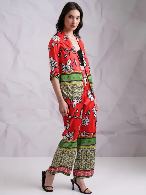  Tokyo Talkies Women Red Co-Ords