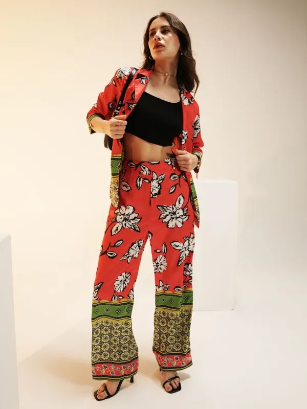  Tokyo Talkies Women Red Co-Ords