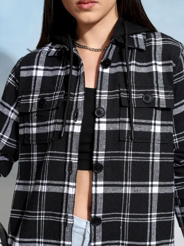 Tokyo Talkies Women Black Solid Regular Fit Casual Shirt