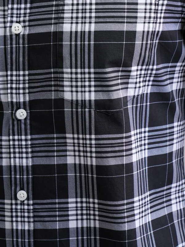  Highlander Men Black Checked Slim Fit Casual Shirts