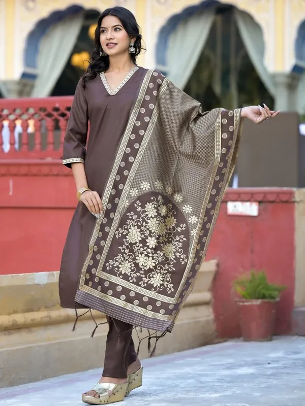 Women Kurta With Trouser & Dupatta
