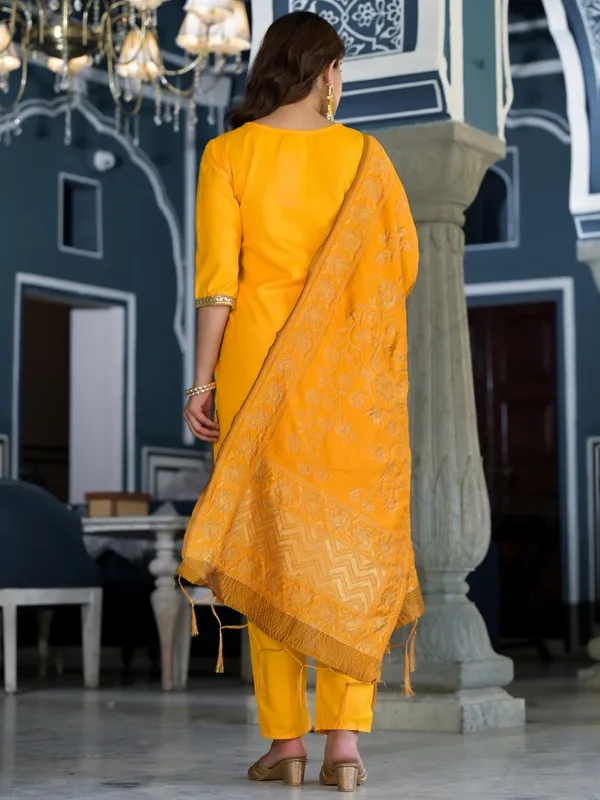  Vishudh Women Yellow Solid Kurta Sets