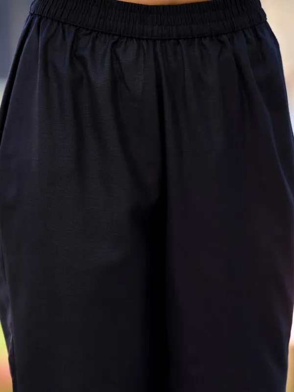  Vishudh Women Navy Blue Solid Kurta Sets