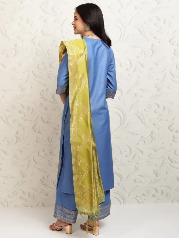 Women Kurta With Palazzo And Dupatta