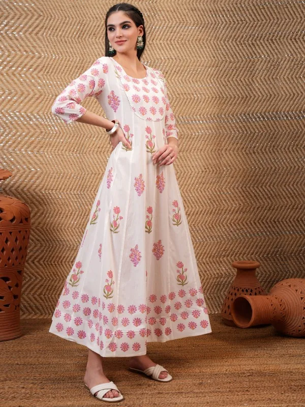 Printed A-Line Dress
