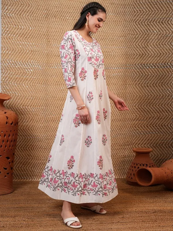 Printed A-Line Dress