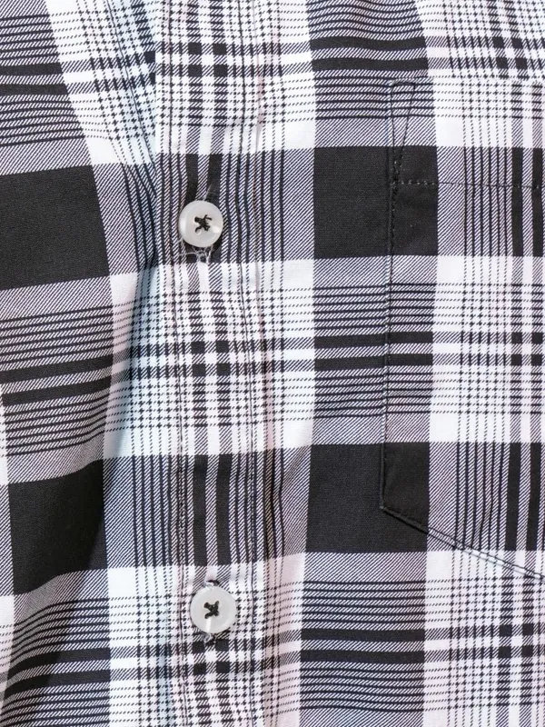 Highlander Men Black Checked Slim Fit Casual Shirt