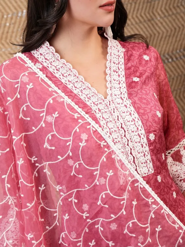  Vishudh Women Rose Embroidered Kurta Sets