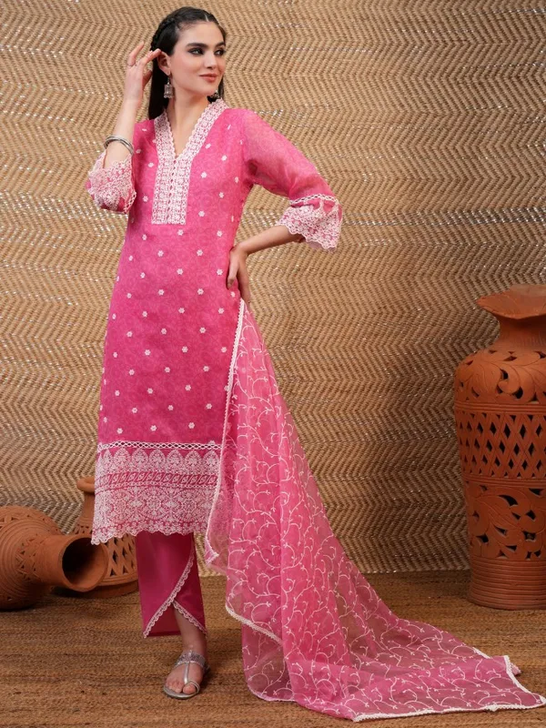 Women Kurta With Trouser & Dupatta